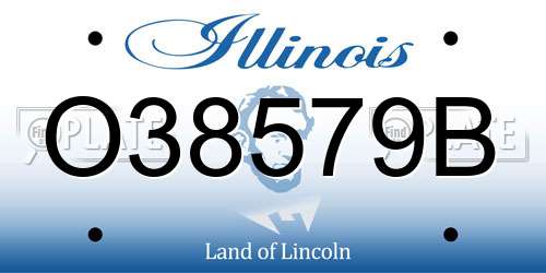 O38579B Illinois License Plate