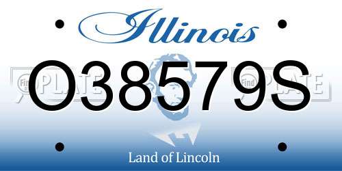 O38579S Illinois License Plate