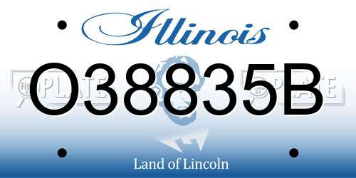 O38835B Illinois License Plate
