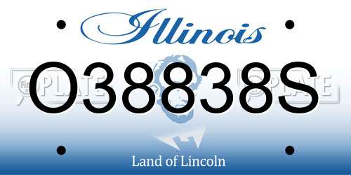 O38838S Illinois License Plate