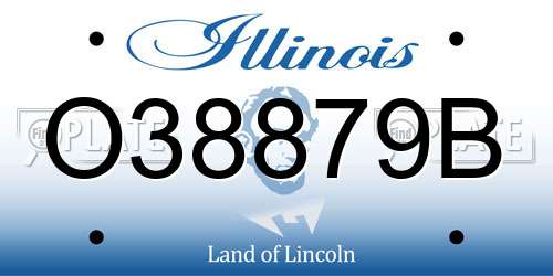 O38879B Illinois License Plate