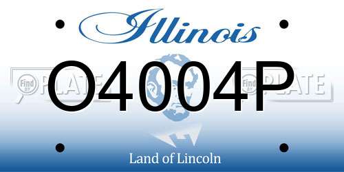 O4004P Illinois License Plate
