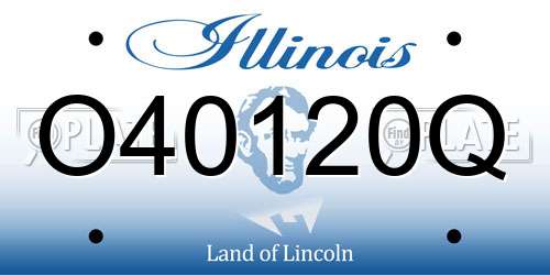 O40120Q Illinois License Plate
