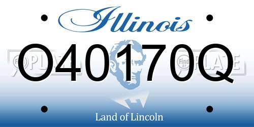 O40170Q Illinois License Plate