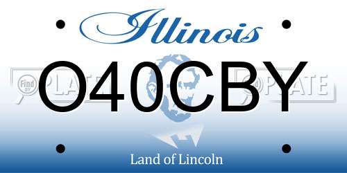 O40CBY Illinois License Plate