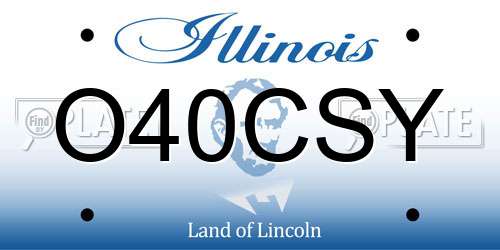 O40CSY Illinois License Plate