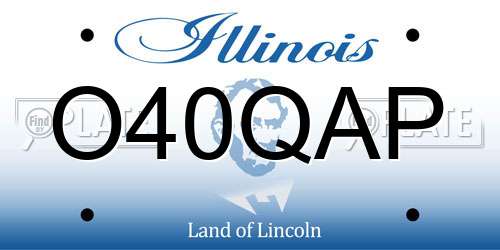 O40QAP Illinois License Plate