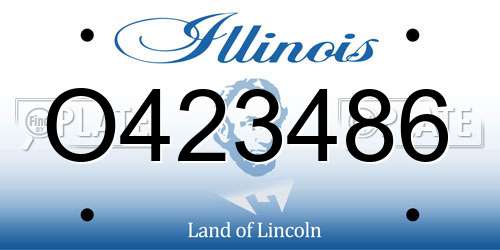 O423486 Illinois License Plate