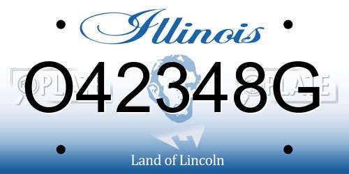 O42348G Illinois License Plate