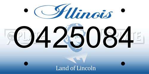 O425084 Illinois License Plate
