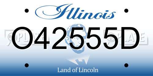 O42555D Illinois License Plate