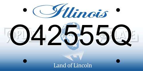 O42555Q Illinois License Plate