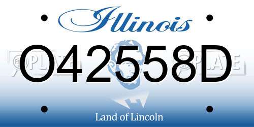 O42558D Illinois License Plate