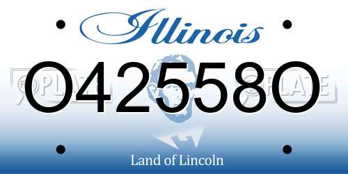 O42558O Illinois License Plate