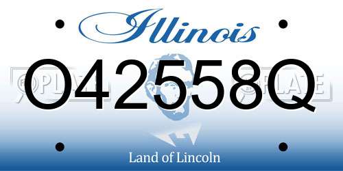 O42558Q Illinois License Plate