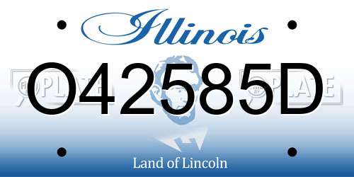 O42585D Illinois License Plate