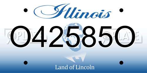 O42585O Illinois License Plate