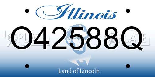 O42588Q Illinois License Plate