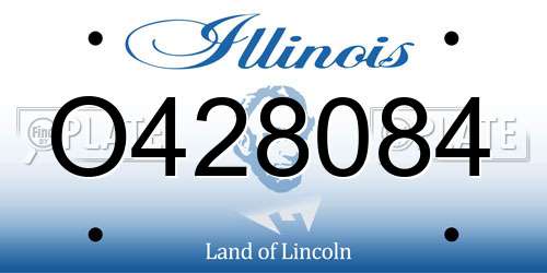 O428084 Illinois License Plate