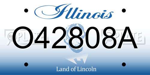 O42808A Illinois License Plate