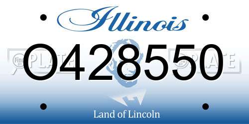 O428550 Illinois License Plate