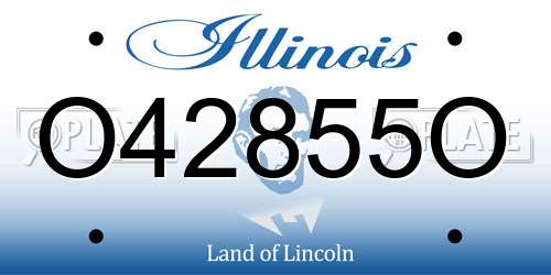 O42855O Illinois License Plate