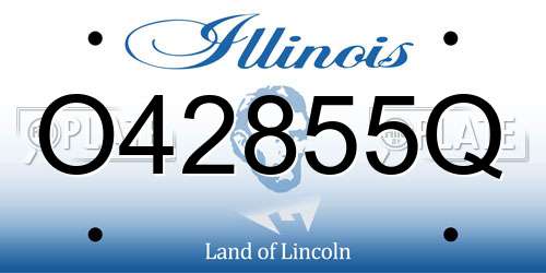 O42855Q Illinois License Plate
