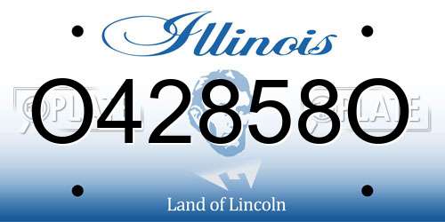O42858O Illinois License Plate
