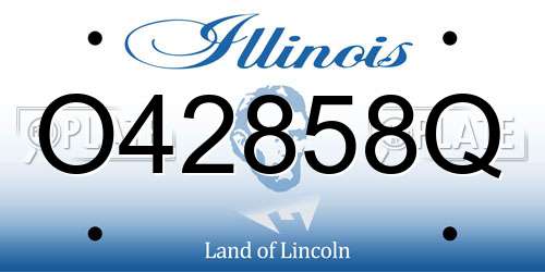 O42858Q Illinois License Plate