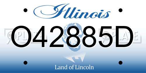 O42885D Illinois License Plate
