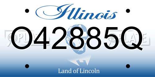 O42885Q Illinois License Plate