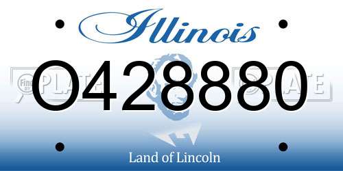 O428880 Illinois License Plate