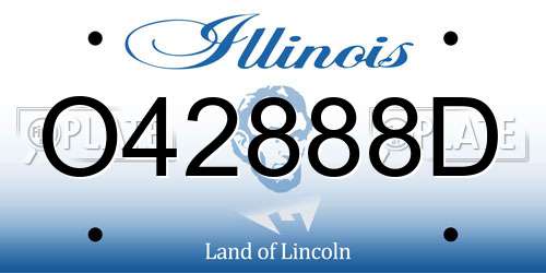 O42888D Illinois License Plate