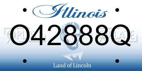 O42888Q Illinois License Plate