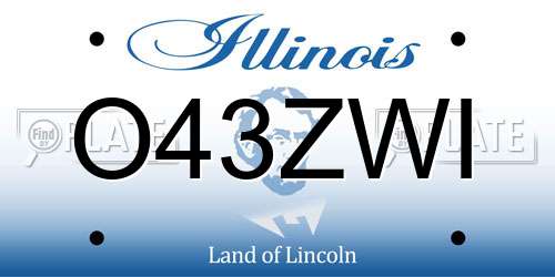 O43ZWI Illinois License Plate