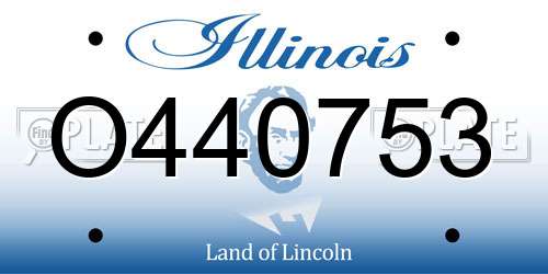 O440753 Illinois License Plate