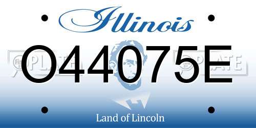 O44075E Illinois License Plate