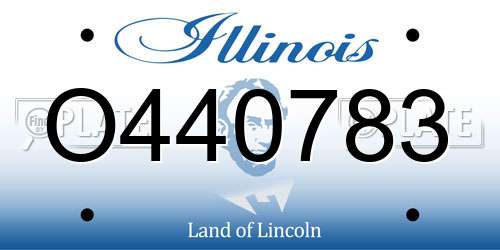O440783 Illinois License Plate