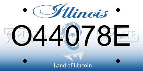 O44078E Illinois License Plate