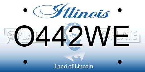 O442WE Illinois License Plate