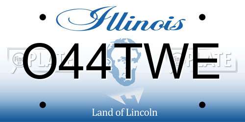 O44TWE Illinois License Plate