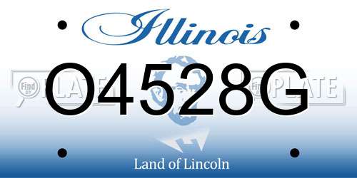 O4528G Illinois License Plate
