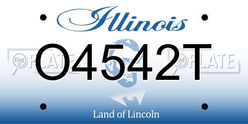 O4542T Illinois License Plate