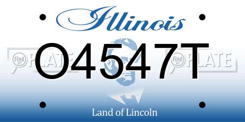 O4547T Illinois License Plate