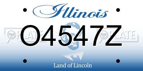 O4547Z Illinois License Plate