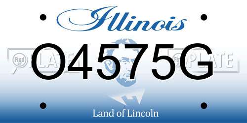 O4575G Illinois License Plate