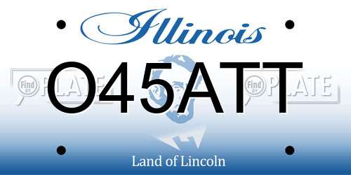 O45ATT Illinois License Plate