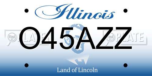 O45AZZ Illinois License Plate