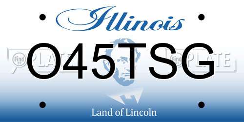 O45TSG Illinois License Plate