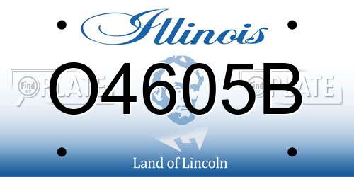 O4605B Illinois License Plate